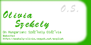 olivia szekely business card